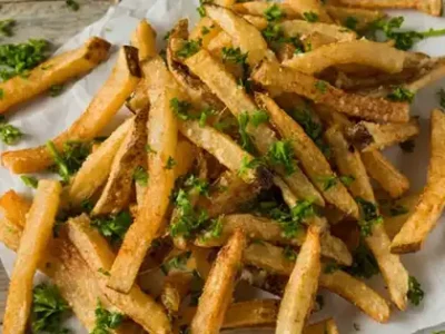 parmesan truffle fries, choongman style